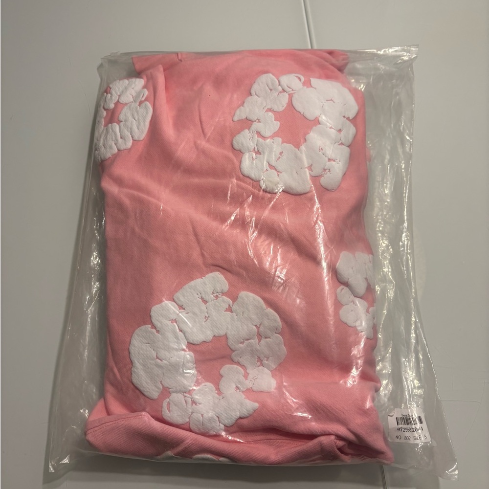Pink and White Graphic Hoodie